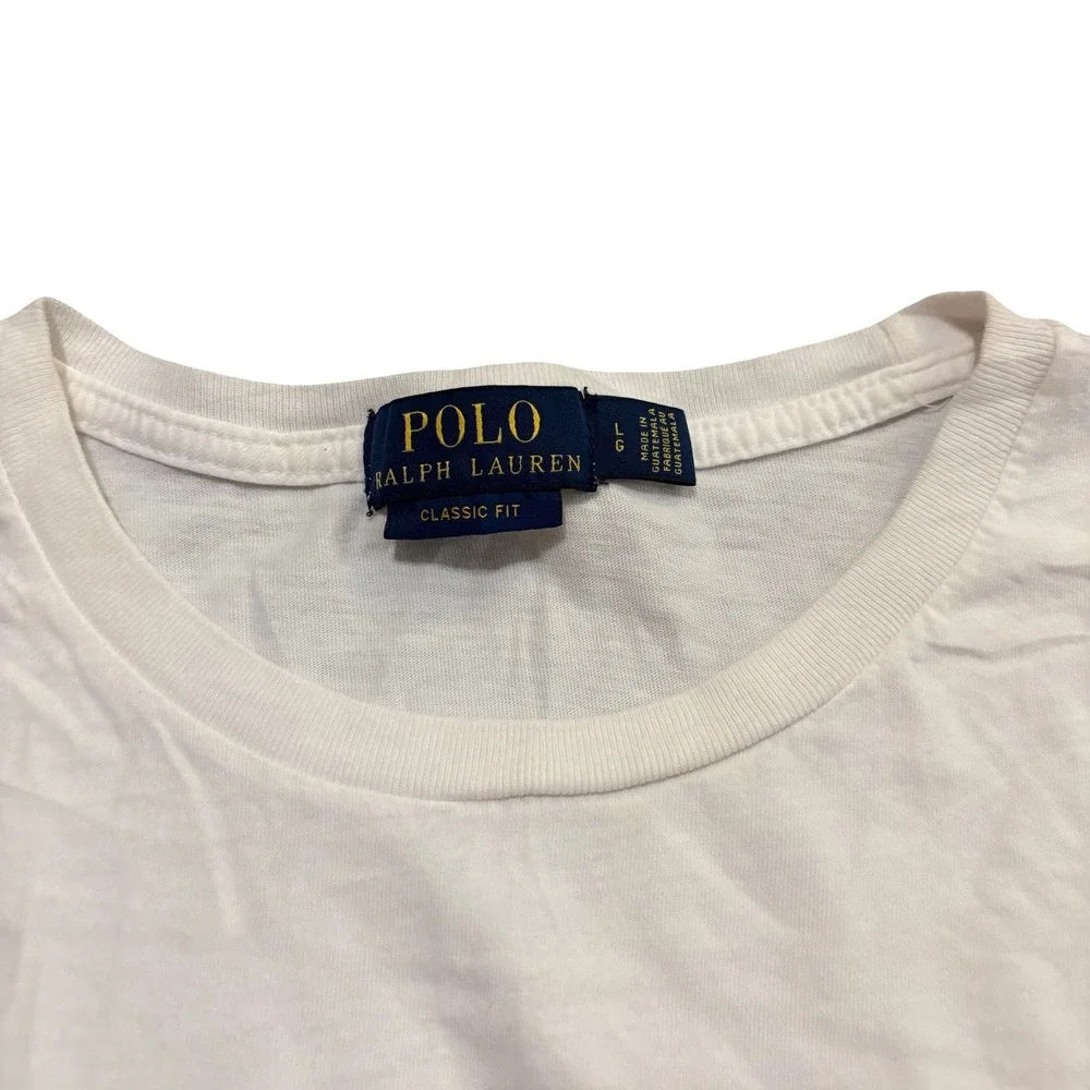 Polo Ralph Lauren Polo Bear RL-93 Yellow Raincoat White T-Shirt Mens Large